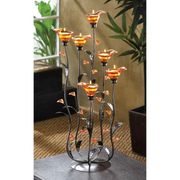 Amber Calla Lily Tea Light Candleholder FREE SHIPPING