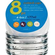 Anchor Hocking Custard Cups & Lids, Set 8, 6-ounce
