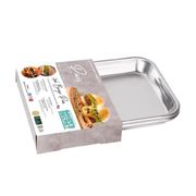 Baker's Secret Pure Aluminum 2-pk Burger Pan - 10.6x7.6x1 Inch