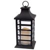 Black Slat Lantern W Led Soy Candle 13in.H Black Slat Lantern W Led Soy Candle 13in.H