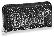 Blessed Rhinestone Bling Accordion Clutch Wallet