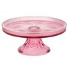Cake Stand  8.25" Dia Pink Codi Glass 