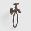 Cast Iron Faucet Towel Holder  Industrial Farmhouse Bath Accent