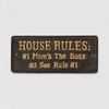 Cast Iron Plaque: House Rules Mom's the Boss