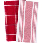 Cat Cora Terry Kitchen Towels Cotton Red