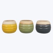 Ceramic Garden Pot with Drainage Hole, 3 pc set