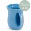 Ceramic Mug  Handwarmer Ribbed Blue 