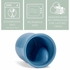 Ceramic Mug  Handwarmer Ribbed Blue 