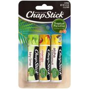 Chapstick Tropical Paradise Collection 3 Count Variety Pack: Aloha Coconut, Key Lime, Mango Sunrise