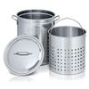 Chef's Secret 44 Quart Stainless Steel Stockpot w/ Basket: 