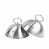 Chefmaster  2pc 6" Stainless Steel Cheese Melting BBQ Grill Dome with Handle.  
