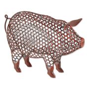 Chicken Wire Pig Sculpture   FREE SHIPPING