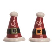 Salt and Pepper Shaker Set  Christmas Santa Hat 