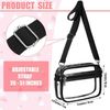 Clear Crossbody Bag with Front Pocket 