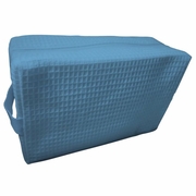Cotton Waffle Cosmetic Bag Large Carolina Blue