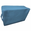 Cotton Waffle Cosmetic Bag Large Carolina Blue