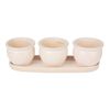 Cream Round Ceramic Small Planter Set 4pc Cream Round Ceramic Small Planter Set 4pc