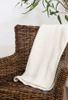 Crochet Pearl White Indoor/Outdoor Throw Blanket 50x60in