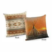 Decorator Pillow Medicine Man Teepee 18"Square 