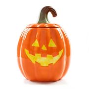Dolomite Cookie Jar Pumpkin Jack-O-Lantern 10.5 X 7.9 