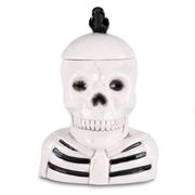 Dolomite Cookie Jar  Skeleton w/ Crow 12 X 8.5
