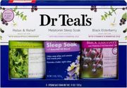 Dr Teal's Epsom Salt Relax & Relief/Melatonin Sleep Soak/Elderberry Set