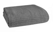 Elvana Home  Cotton Bed Blanket, King Size 102 x 90in., Charcoal Grey