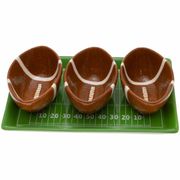  Football Fever Ceramic Condiment Tray 4pc Set