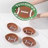Football Touchdown Melamine Serving Bowls Set of 5 (1 large 4 individual size)
