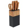 Full Tang Knife Set with Universal Block  7pc
