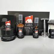 GBS 5 Piece Shaving Kit - Balm, Brush, Oil, Razor, Cream & Bag