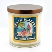 Glass Tumbler Candle 8.5 oz  / Metal Lid  Beach Blanket Scented