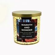 Glass Tumbler Candle 8.5 oz / Metal Lid Warmth and Wonder Scent