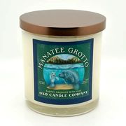 Glass Tumbler Candle 8.5 oz  / Metal Lid  Manatee Grotto