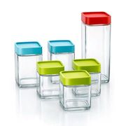 Glasslock 6-Piece Square Block Canister Set