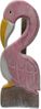 Hand Carved Flamingo Bird Paper Towel Holder Wood  