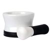 Healthsmart 4.5 Inch Porcelain Mortar and Pestle with Black Silicone Base