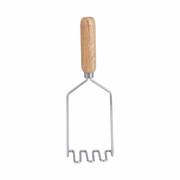 HIC Kitchen Extra-Long Potato Masher with Wooden Handle