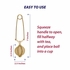 HIC Kitchen Gold Mesh Snap Tea Ball Infuser, 2in