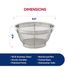 HIC Kitchen Reinforced Mesh Colander, Stainless Steel, 8in HIC Kitchen Reinforced Mesh Colander, Stainless Steel, 8in