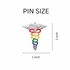 Rainbow Pride Caduceus Lapel Pin Rainbow Pride Caduceus Lapel Pin