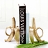 Gold Banana Bookend Set