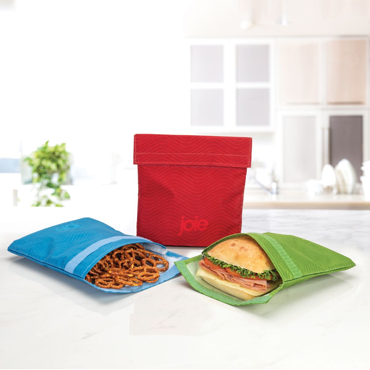 Joie Reusable Antibacterial Sandwich Bags 3pc set
