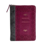Religious Inspired Zippered Journal: Black and Burgundy Romans 15: 13