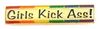 Lapel Pin Girls Kick Ass! Rainbow 