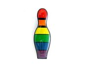 Lapel Pin Rainbow Bowling Pin 