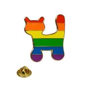 Lapel Pin Rainbow Cat 