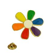 Lapel Pin Rainbow Daisy 