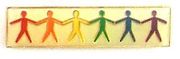 Lapel Pin Rainbow Men 