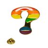 Lapel Pin Rainbow Question Mark 